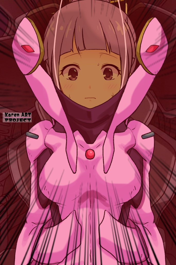 ゆりちゃん+フラム・ナラのパイロットスーツ【機動戦士ガンダムAGE-05】 正面 Front Angle Yuri is wearing Fram Nara's Pilot Suit【Mobile Suit Gundam AGE-05】