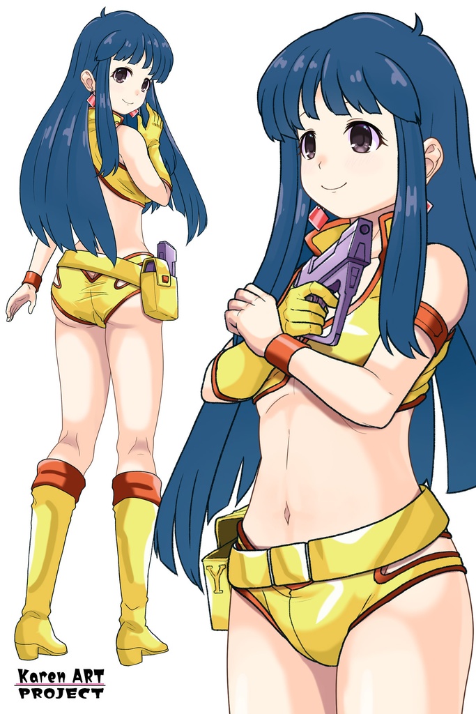 ゆりちゃん+ユリのコスチューム【ダーティペア-01】 Yuri is wearing Yuri's Formal Costume【DIRTY PAIR-01】