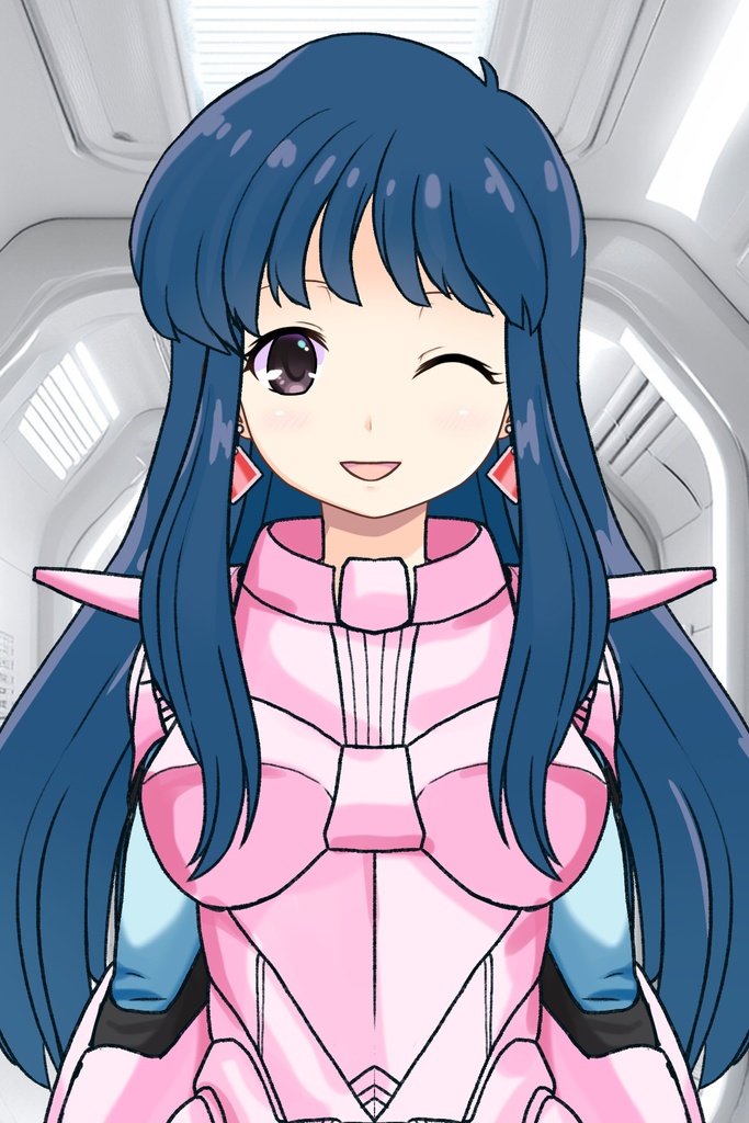 ゆりちゃん+ユリのパイロットスーツ【ダーティペア-06】 正面 Front Angle Yuri is wearing Yuri's Pilot Suit【DIRTY PAIR-06】