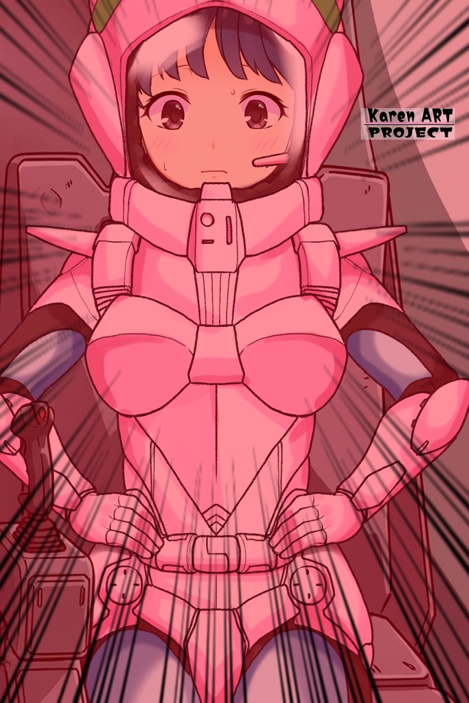 ゆりちゃん+ユリのパイロットスーツ【ダーティペア-06】 正面 Front Angle Yuri is wearing Yuri's Pilot Suit【DIRTY PAIR-06】