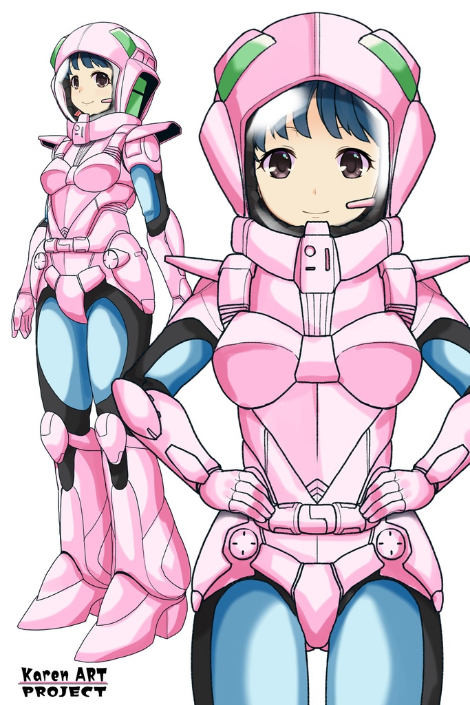 ゆりちゃん+ユリのパイロットスーツ【ダーティペア-06】 正面 Front Angle Yuri is wearing Yuri's Pilot Suit【DIRTY PAIR-06】