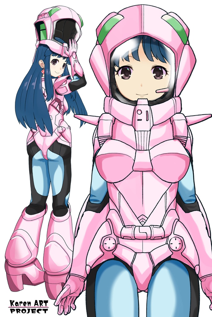 ゆりちゃん+ユリのパイロットスーツ【ダーティペア-06】 正面 Front Angle Yuri is wearing Yuri's Pilot Suit【DIRTY PAIR-06】