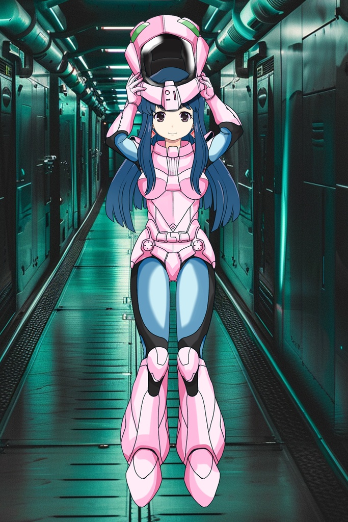 ゆりちゃん+ユリのパイロットスーツ【ダーティペア-06】 正面 Front Angle Yuri is wearing Yuri's Pilot Suit【DIRTY PAIR-06】