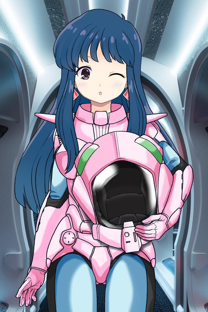 ゆりちゃん+ユリのパイロットスーツ【ダーティペア-06】 正面 Front Angle Yuri is wearing Yuri's Pilot Suit【DIRTY PAIR-06】