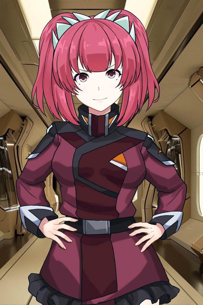カレンちゃん+アグネス・ギーベンラートの制服【機動戦士ガンダムSEED FREEDOM-1】Karen is wearing Agnes Giebenrath's Uniform【Mobile Suit Gundam SEED-1】