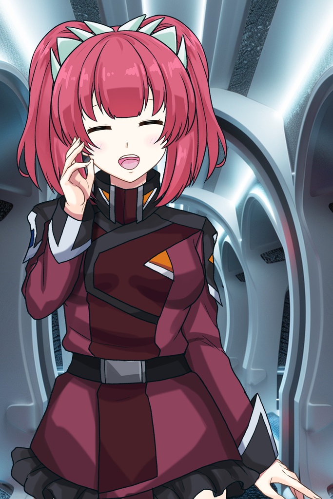 カレンちゃん+アグネス・ギーベンラートの制服【機動戦士ガンダムSEED FREEDOM-1】Karen is wearing Agnes Giebenrath's Uniform【Mobile Suit Gundam SEED-1】