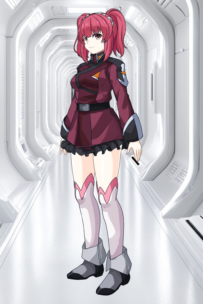 カレンちゃん+アグネス・ギーベンラートの制服【機動戦士ガンダムSEED FREEDOM-1】Karen is wearing Agnes Giebenrath's Uniform【Mobile Suit Gundam SEED-1】