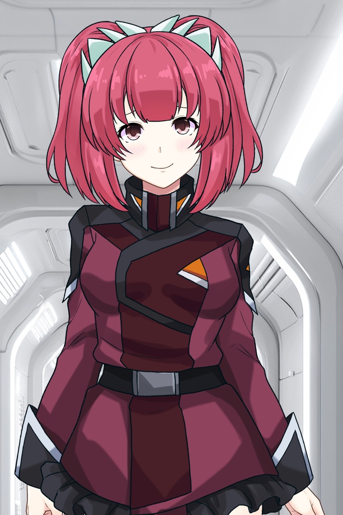 カレンちゃん+アグネス・ギーベンラートの制服【機動戦士ガンダムSEED FREEDOM-1】Karen is wearing Agnes Giebenrath's Uniform【Mobile Suit Gundam SEED-1】