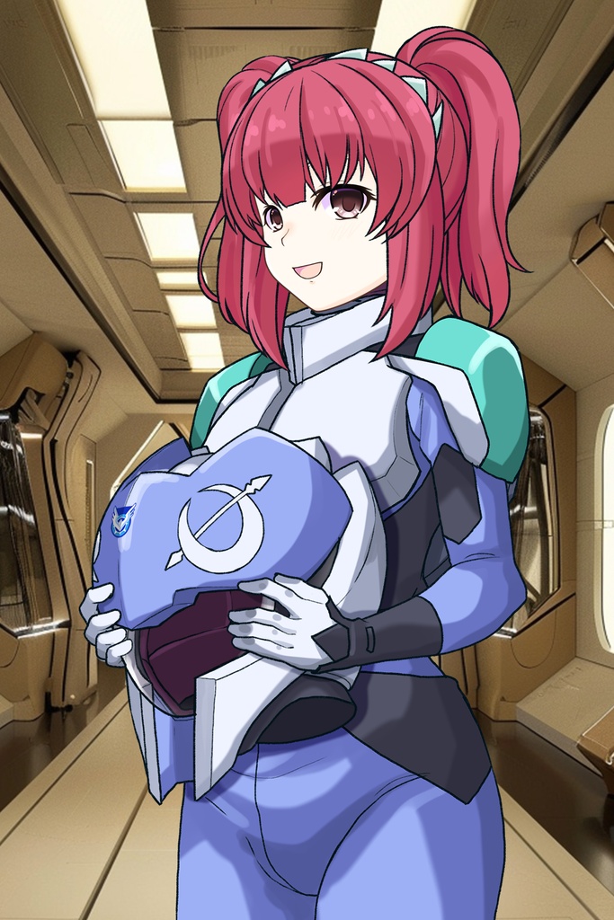 カレンちゃん+アグネス・ギーベンラートのノーマルスーツ【機動戦士ガンダムSEED FREEDOM-2】斜め前アングル Diagonal front angle Karen is wearing Agnes Giebenrath's Normal Suit【Mobile Suit Gundam SEED-2】