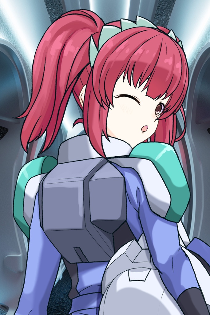 カレンちゃん+アグネス・ギーベンラートのノーマルスーツ【機動戦士ガンダムSEED FREEDOM-3】背面 Back Angle Karen is wearing Agnes Giebenrath's Normal Suit【Mobile Suit Gundam SEED-3】