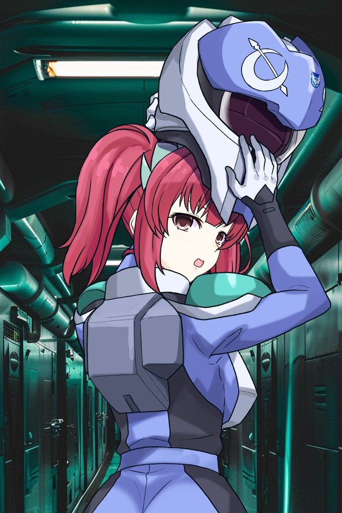 カレンちゃん+アグネス・ギーベンラートのノーマルスーツ【機動戦士ガンダムSEED FREEDOM-3】背面 Back Angle Karen is wearing Agnes Giebenrath's Normal Suit【Mobile Suit Gundam SEED-3】