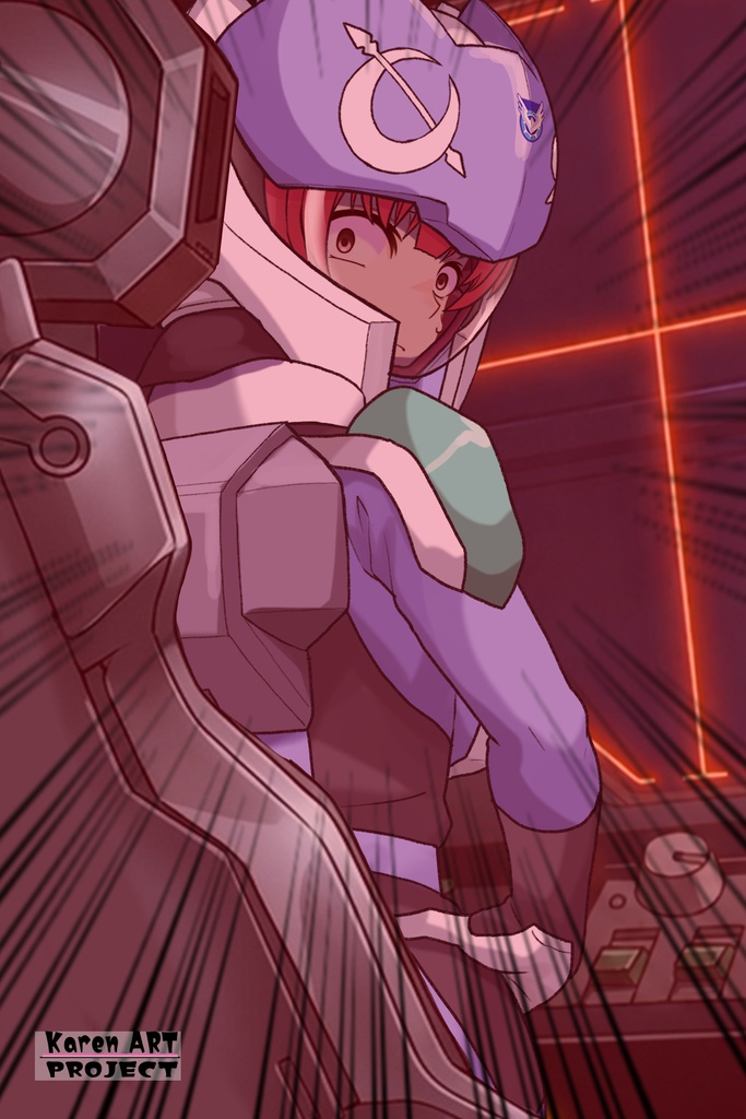 カレンちゃん+アグネス・ギーベンラートのノーマルスーツ【機動戦士ガンダムSEED FREEDOM-3】背面 Back Angle Karen is wearing Agnes Giebenrath's Normal Suit【Mobile Suit Gundam SEED-3】