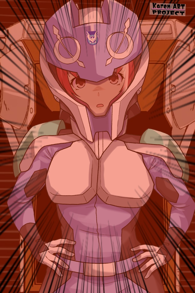 カレンちゃん+アグネス・ギーベンラートのノーマルスーツ【機動戦士ガンダムSEED FREEDOM-4】正面Sポーズ Front S-POSE Karen is wearing Agnes Giebenrath's Normal Suit【Mobile Suit Gundam SEED-4】