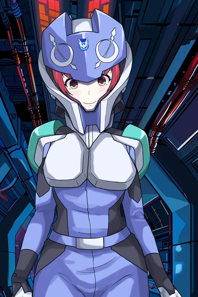 カレンちゃん+アグネス・ギーベンラートのノーマルスーツ【機動戦士ガンダムSEED FREEDOM-4】正面Sポーズ Front S-POSE Karen is wearing Agnes Giebenrath's Normal Suit【Mobile Suit Gundam SEED-4】