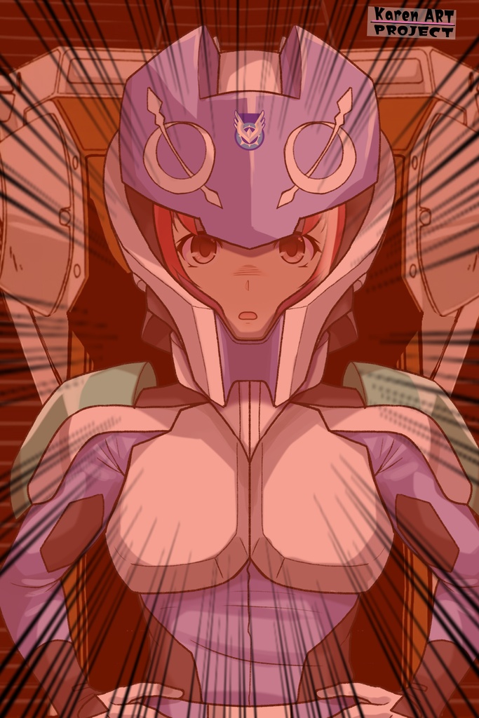 カレンちゃん+アグネス・ギーベンラートのノーマルスーツ【機動戦士ガンダムSEED FREEDOM-1】正面 Front Angle Karen is wearing Agnes Giebenrath's Normal Suit【Mobile Suit Gundam SEED-1】