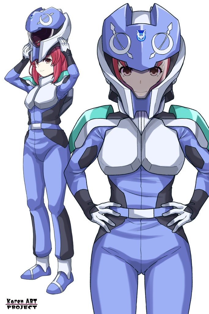 カレンちゃん+アグネス・ギーベンラートのノーマルスーツ【機動戦士ガンダムSEED FREEDOM-1】正面 Front Angle Karen is wearing Agnes Giebenrath's Normal Suit【Mobile Suit Gundam SEED-1】