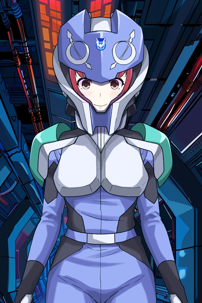カレンちゃん+アグネス・ギーベンラートのノーマルスーツ【機動戦士ガンダムSEED FREEDOM-1】正面 Front Angle Karen is wearing Agnes Giebenrath's Normal Suit【Mobile Suit Gundam SEED-1】