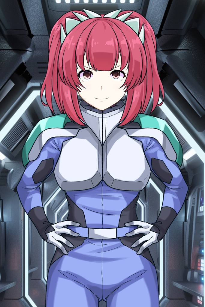 カレンちゃん+アグネス・ギーベンラートのノーマルスーツ【機動戦士ガンダムSEED FREEDOM-1】正面 Front Angle Karen is wearing Agnes Giebenrath's Normal Suit【Mobile Suit Gundam SEED-1】