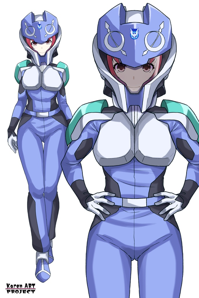 カレンちゃん+アグネス・ギーベンラートのノーマルスーツ【機動戦士ガンダムSEED FREEDOM-1】正面 Front Angle Karen is wearing Agnes Giebenrath's Normal Suit【Mobile Suit Gundam SEED-1】