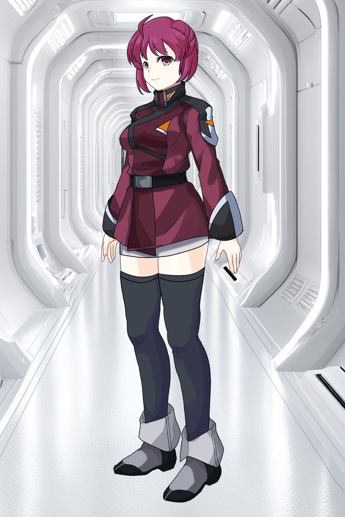 カレンちゃん+ルナマリア・ホークの制服【機動戦士ガンダムSEED FREEDOM-1】Karen is wearing Lunamaria Hawke's Uniform【Mobile Suit Gundam SEED-1】