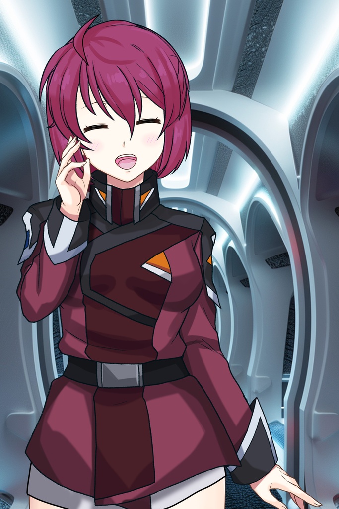 カレンちゃん+ルナマリア・ホークの制服【機動戦士ガンダムSEED FREEDOM-1】Karen is wearing Lunamaria Hawke's Uniform【Mobile Suit Gundam SEED-1】