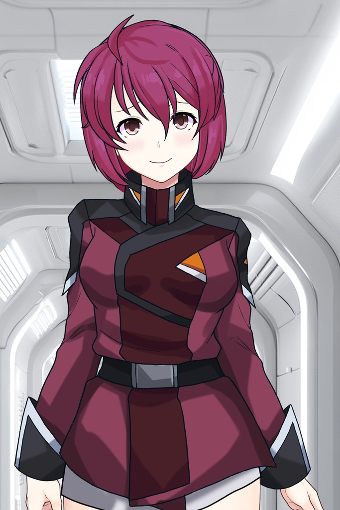 カレンちゃん+ルナマリア・ホークの制服【機動戦士ガンダムSEED FREEDOM-1】Karen is wearing Lunamaria Hawke's Uniform【Mobile Suit Gundam SEED-1】