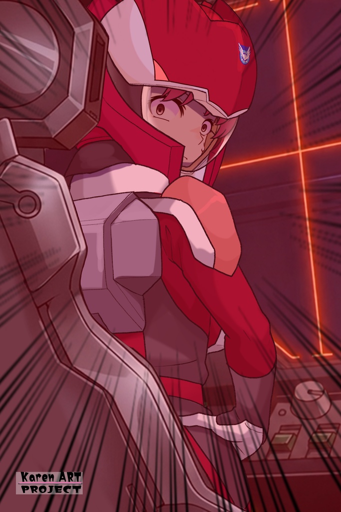カレンちゃん+ルナマリア・ホークのノーマルスーツ【機動戦士ガンダムSEED FREEDOM-3】背面 Back Angle Karen is wearing Lunamaria Hawke's Normal Suit【Mobile Suit Gundam SEED-3】