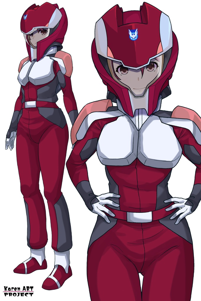 カレンちゃん+ルナマリア・ホークのノーマルスーツ【機動戦士ガンダムSEED FREEDOM-4】正面Sポーズ Front S-POSE Karen is wearing Lunamaria Hawke's Normal Suit【Mobile Suit Gundam SEED-4】