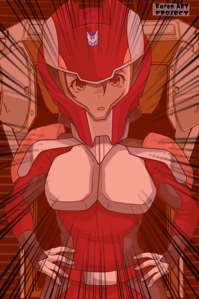 カレンちゃん+ルナマリア・ホークのノーマルスーツ【機動戦士ガンダムSEED FREEDOM-4】正面Sポーズ Front S-POSE Karen is wearing Lunamaria Hawke's Normal Suit【Mobile Suit Gundam SEED-4】