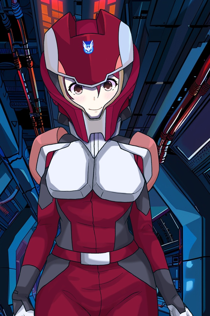カレンちゃん+ルナマリア・ホークのノーマルスーツ【機動戦士ガンダムSEED FREEDOM-4】正面Sポーズ Front S-POSE Karen is wearing Lunamaria Hawke's Normal Suit【Mobile Suit Gundam SEED-4】