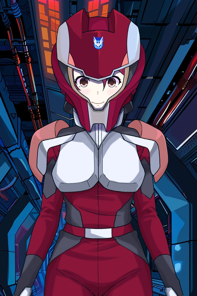 カレンちゃん+ルナマリア・ホークのノーマルスーツ【機動戦士ガンダムSEED FREEDOM-5】正面 Front Angle Karen is wearing Lunamaria Hawke's Normal Suit【Mobile Suit Gundam SEED-5】