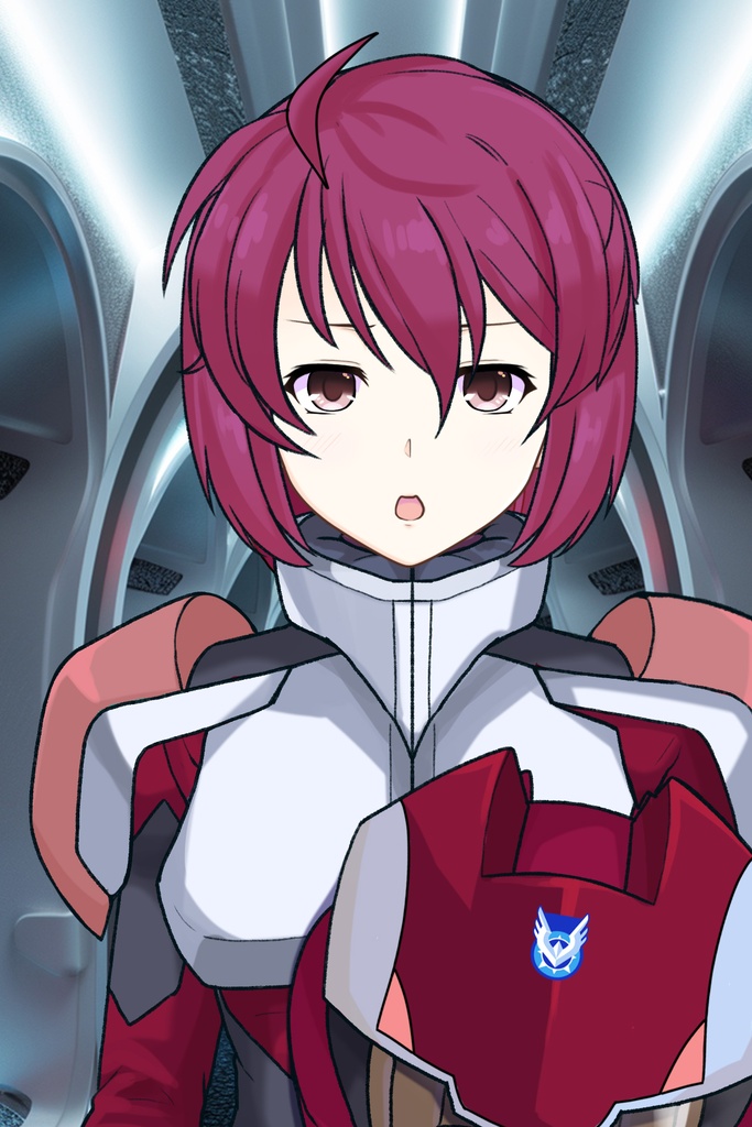 カレンちゃん+ルナマリア・ホークのノーマルスーツ【機動戦士ガンダムSEED FREEDOM-5】正面 Front Angle Karen is wearing Lunamaria Hawke's Normal Suit【Mobile Suit Gundam SEED-5】
