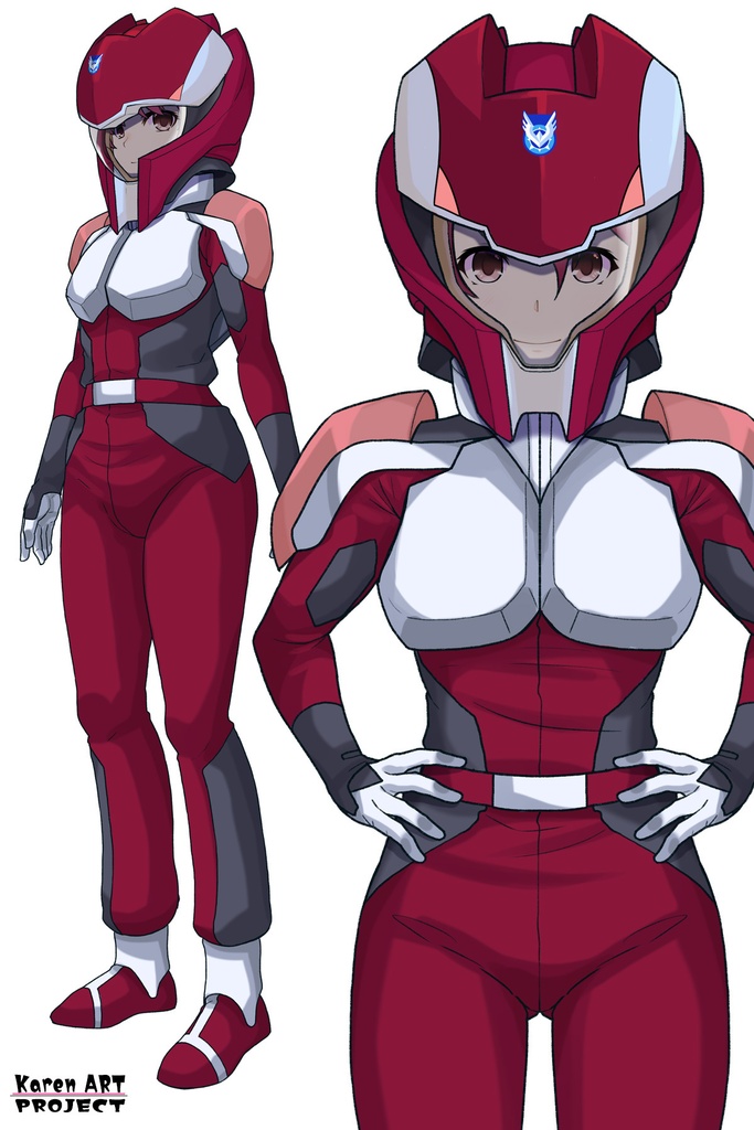 カレンちゃん+ルナマリア・ホークのノーマルスーツ【機動戦士ガンダムSEED FREEDOM-5】正面 Front Angle Karen is wearing Lunamaria Hawke's Normal Suit【Mobile Suit Gundam SEED-5】