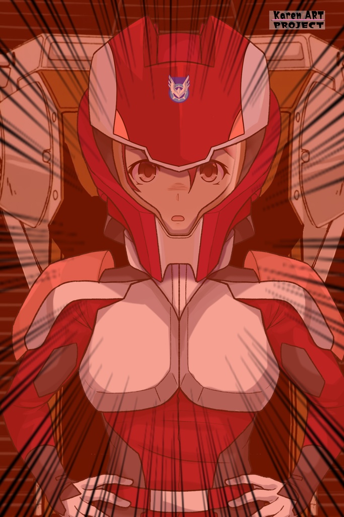 カレンちゃん+ルナマリア・ホークのノーマルスーツ【機動戦士ガンダムSEED FREEDOM-5】正面 Front Angle Karen is wearing Lunamaria Hawke's Normal Suit【Mobile Suit Gundam SEED-5】