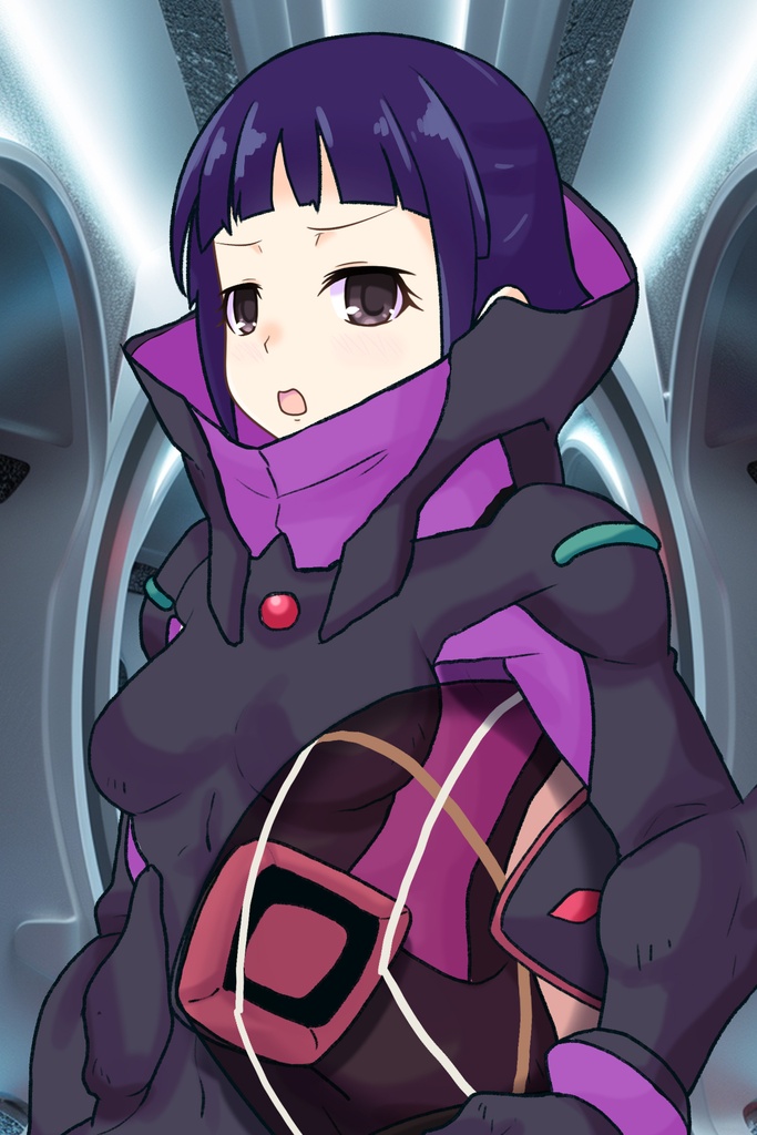 ゆりちゃん+ユリン・ルシェルのパイロットスーツ【機動戦士ガンダムAGE-1】斜め前アングル Diagonal front angle Yuri is wearing Yurin L'Ciel's Pilot Suit【Mobile Suit Gundam AGE-1】