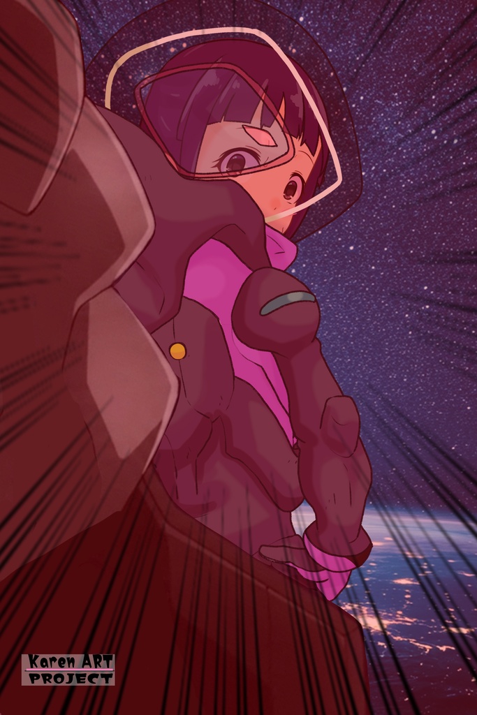 ゆりちゃん+ユリン・ルシェルのパイロットスーツ【機動戦士ガンダムAGE-2】斜め前アングル Diagonal front angle Yuri is wearing Yurin L'Ciel's Pilot Suit【Mobile Suit Gundam AGE-2】