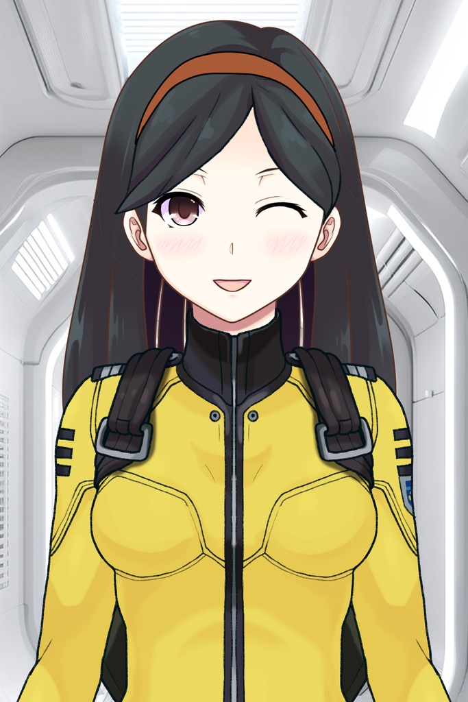 カレンちゃん+西条 未来のパイロットスーツ【宇宙戦艦ヤマト2199-4】正面 Front Angle Karen is wearing Miki Saijyo's Pilot Suit【Space Battleship Yamato 2199-4】