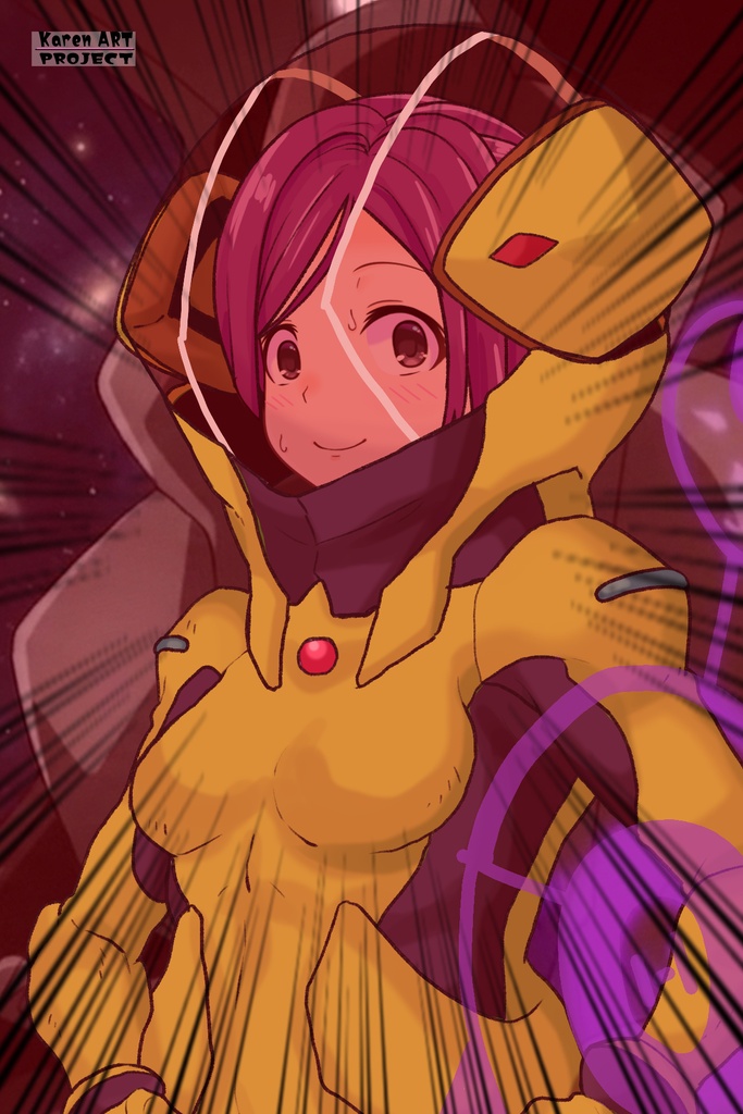 ゆりちゃん+レッシー・アドネルのパイロットスーツ【機動戦士ガンダムAGE-1】斜め前アングル Diagonal front angle Yuri is wearing Lessie Adonel's Pilot Suit【Mobile Suit Gundam AGE-1】
