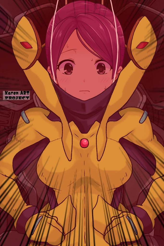ゆりちゃん+レッシー・アドネルのパイロットスーツ【機動戦士ガンダムAGE-4】斜め前アングル Diagonal front angle Yuri is wearing Lessie Adonel's Pilot Suit【Mobile Suit Gundam AGE-4】