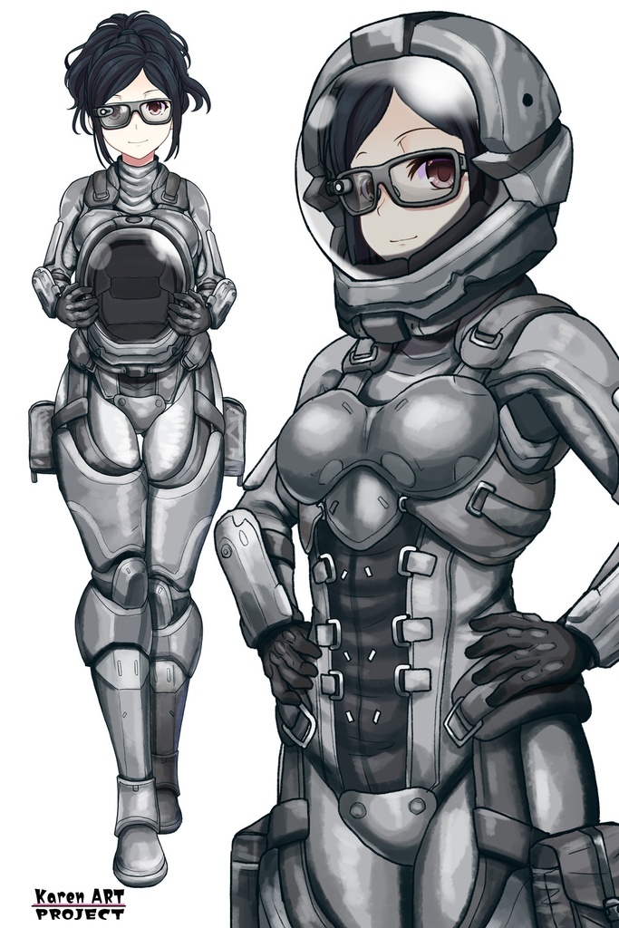 カレンちゃん+サンゴの防弾スーツ【別班の犬-1】斜め前アングル Diagonal front angle Karen is wearing Sango's Bulletproof Suit【Ground Self-Defense Force Special Intelligence Agency Invisible Force-1】