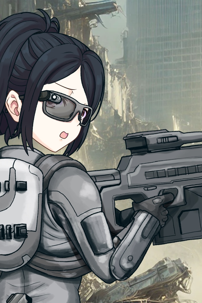 カレンちゃん+サンゴの防弾スーツ【別班の犬-2】斜め前アングル Diagonal front angle Karen is wearing Sango's Bulletproof Suit【Ground Self-Defense Force Special Intelligence Agency Invisible Force-2】