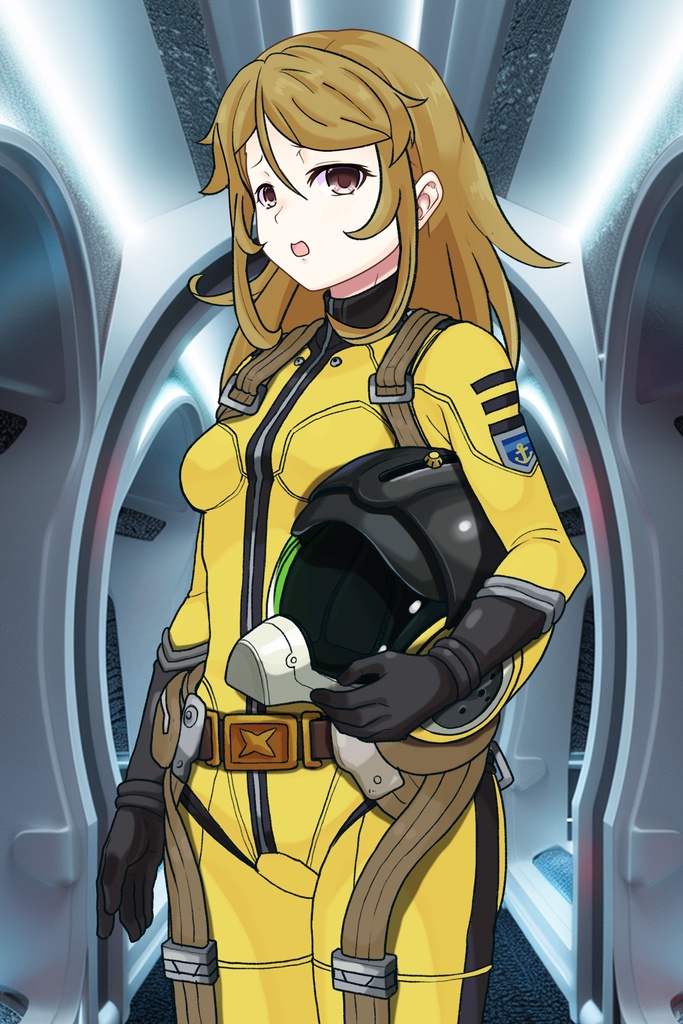カレンちゃん+森雪のパイロットスーツ【宇宙戦艦ヤマト2199-1】斜め前アングル Diagonal front angle Karen is wearing Yuki Mori's Pilot Suit【Space Battleship Yamato 2199-1】