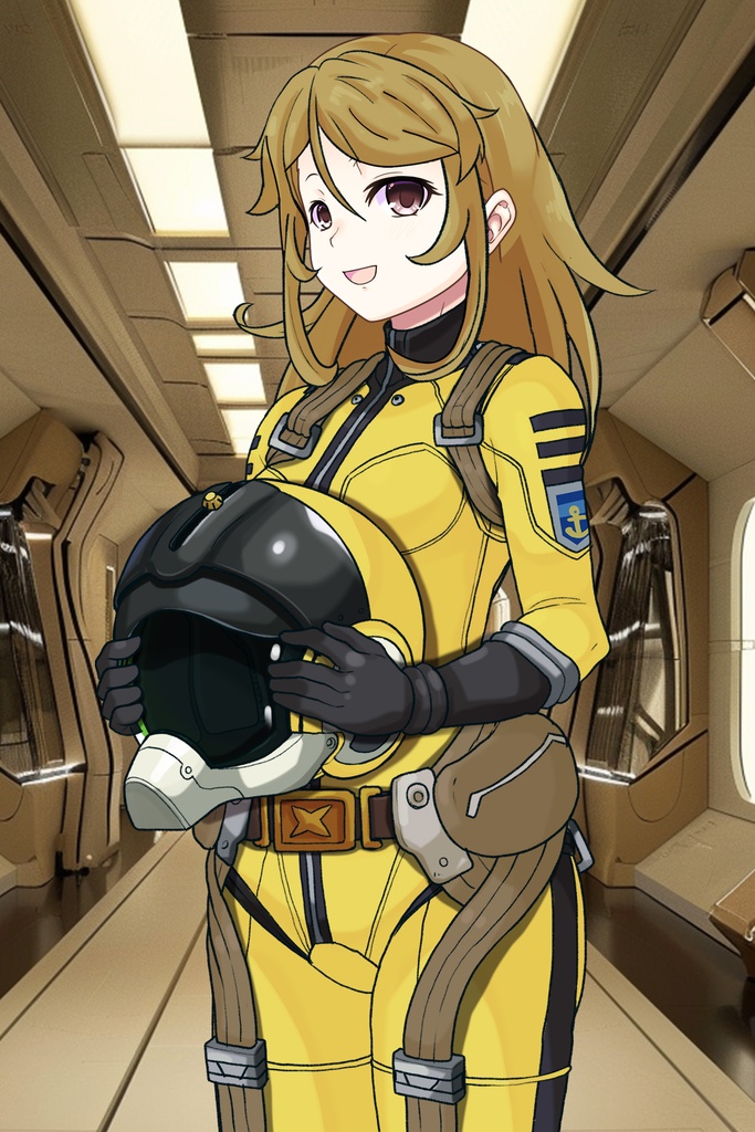 カレンちゃん+森雪のパイロットスーツ【宇宙戦艦ヤマト2199-1】斜め前アングル Diagonal front angle Karen is wearing Yuki Mori's Pilot Suit【Space Battleship Yamato 2199-1】