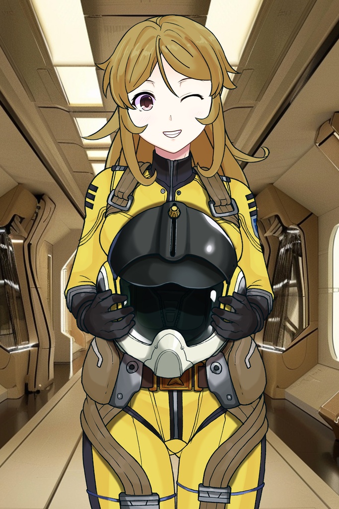 カレンちゃん+森雪のパイロットスーツ【宇宙戦艦ヤマト2199-3】正面Sポーズ Front S-POSE Karen is wearing Yuki Mori's Pilot Suit【Space Battleship Yamato 2199-3】