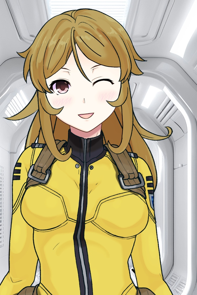 カレンちゃん+森雪のパイロットスーツ【宇宙戦艦ヤマト2199-3】正面Sポーズ Front S-POSE Karen is wearing Yuki Mori's Pilot Suit【Space Battleship Yamato 2199-3】