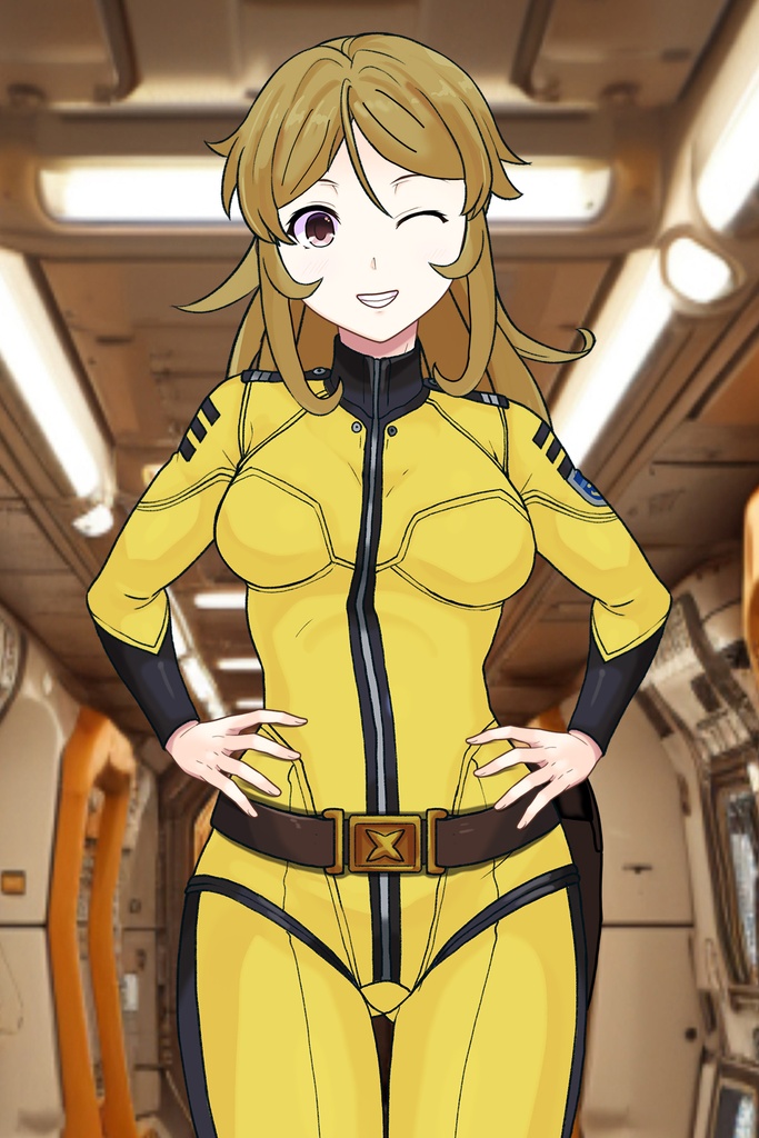 カレンちゃん+森雪のパイロットスーツ【宇宙戦艦ヤマト2199-3】正面Sポーズ Front S-POSE Karen is wearing Yuki Mori's Pilot Suit【Space Battleship Yamato 2199-3】