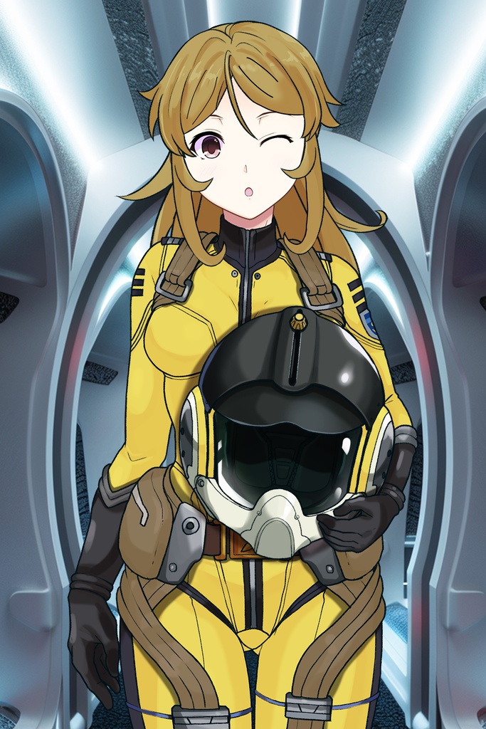 カレンちゃん+森雪のパイロットスーツ【宇宙戦艦ヤマト2199-3】正面Sポーズ Front S-POSE Karen is wearing Yuki Mori's Pilot Suit【Space Battleship Yamato 2199-3】