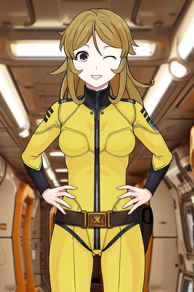 カレンちゃん+森雪のパイロットスーツ【宇宙戦艦ヤマト2199-4】正面 Front Angle Karen is wearing Yuki Mori's Pilot Suit【Space Battleship Yamato 2199-4】