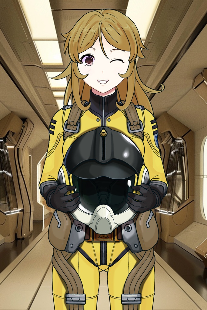 カレンちゃん+森雪のパイロットスーツ【宇宙戦艦ヤマト2199-4】正面 Front Angle Karen is wearing Yuki Mori's Pilot Suit【Space Battleship Yamato 2199-4】