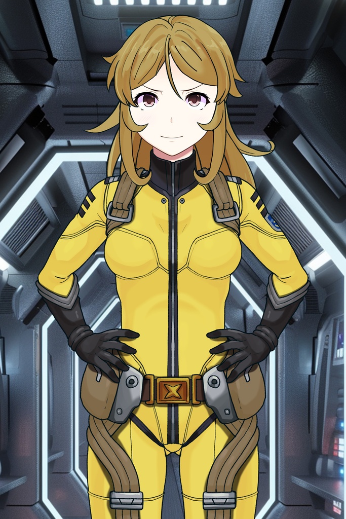 カレンちゃん+森雪のパイロットスーツ【宇宙戦艦ヤマト2199-4】正面 Front Angle Karen is wearing Yuki Mori's Pilot Suit【Space Battleship Yamato 2199-4】